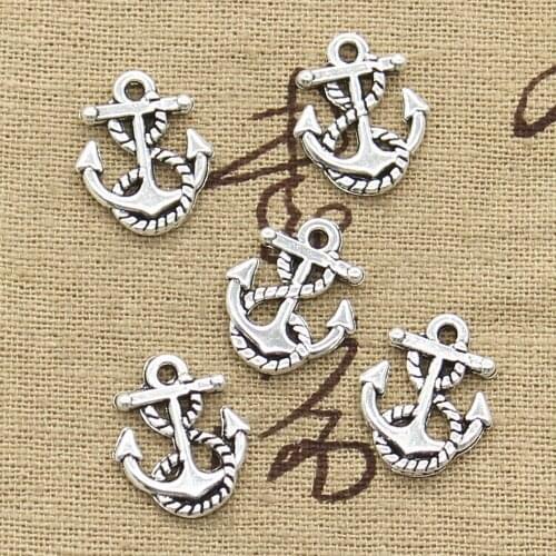 12pcs Charms rope anchor sea 17*14mm Antique Making pendant fit,Vintage Tibetan Silver,DIY bracelet necklace