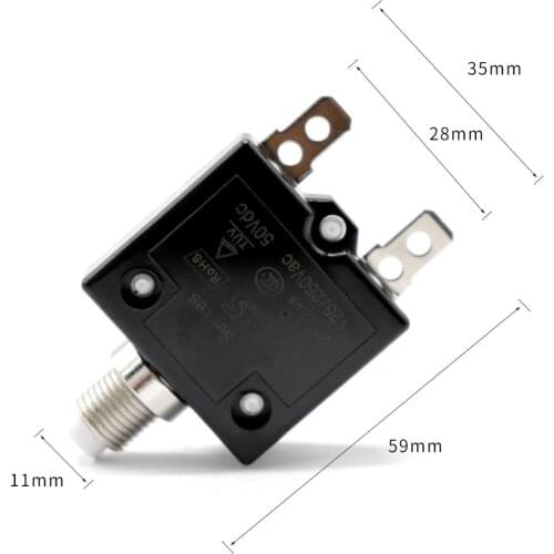 12V-24V Marine Boat Car Push Button Resettable Circuit Breaker 30A