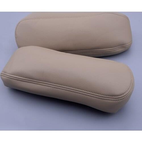 2pcs Beige Microfiber Leather Seat Armrest Cover Fit for Ford F250 F350 Excursion Lariat 1999 2000 2001 2002 2003 2004-2006 2007