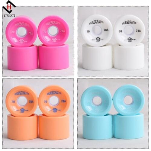 4pcs Longboard Wheels 78A dancing Longboard PU wheels Skateboard wheels Soft PU Wheels 78A