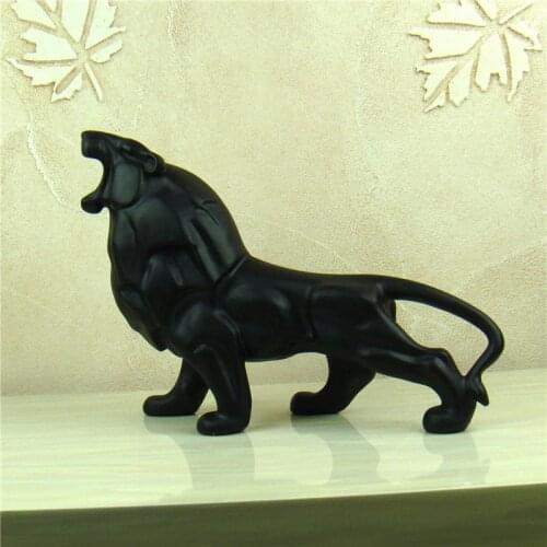ABSTRACT LION SCULPTURE HANDMADE RESIN AFRICAN WILD ANIMAL PREDATOR STATUE LION ORNAMENT CRAFT FOR HOME DECORATION BUSINESS GIFT