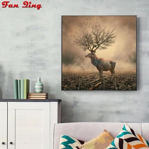 5D Diamond Painting Deer Cross Stitch Picture Of Rhinestone New Arrival Diamond Embroidery Animal Needlework Home Decor