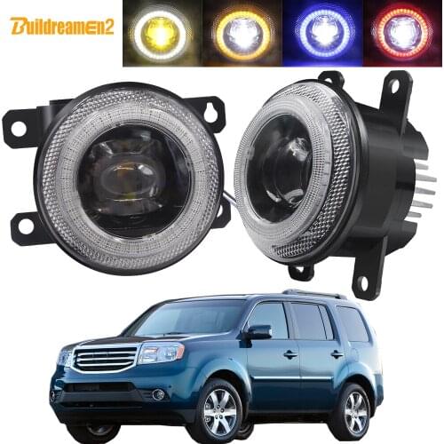 2in1 Car Fog Light Assembly Angel Eye LED Daytime Running Lamp DRL 30W 8000LM 12V Accessories For Honda Pilot 3.5L V6 2012-2015