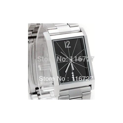 Brand wristwatches diamond quartz Lover Business Square Mens Watch fashion female full stainless steel watch