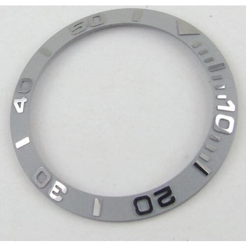 38mm new high quality Brushed Grey ceramic Bezel insert watch fit automatic movement Mens watch bezel