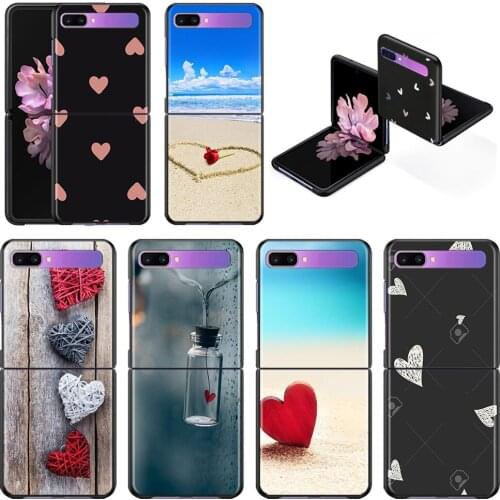 Smartphone Case For Samsung Galaxy Galaxy Z Flip 3 5G Cover Shell TPU Caso Mobilephone Fundas Love The Heart