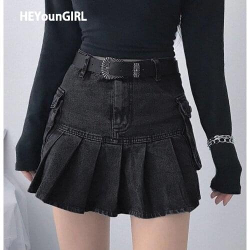 Женские юбки в складку Heyoungirl China At AliExpress