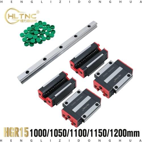 Hgr15 1000/1050/1100/1200mm linear guide rail and slide guide block hgh15ca HGW15CC for CNC Printer cutter
