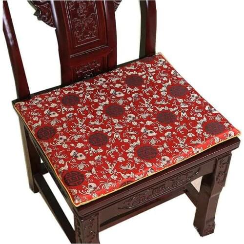 Lucky Luxury Non-slip Pad Chair Seat Cushion Chinese Silk Brocade Armchair Seat Pad Classic Chair Cushions for Kitchen Chair