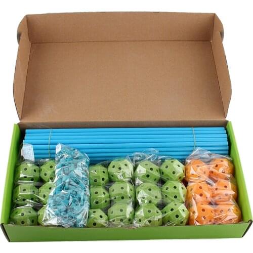 Construction Fort Building Kit, 68 Pieces Build Castles Tunnels Tents Rocket