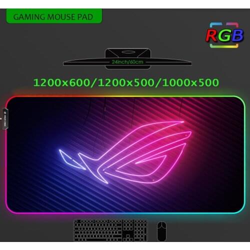 Rgb Backlight Mat Desk Table Protector Asus Rog Gaming Keyboard Mouse Pad Xxxl Gamer Desk Accessories Led Republic of Gamers 120