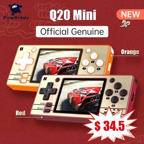 POWKIDDY Q20 MINI Handheld Game Console Open Source 2.4" OCA Full Fit IPS Screen Game Retro Players Gamepad for Childrens gifts