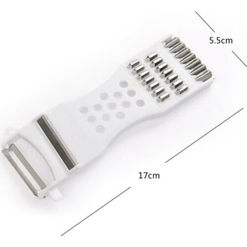 Multi-functional kitchen tool!Creative kitchen supplies gadget stainless steel fruit cutter vegetable slicer peeling knife