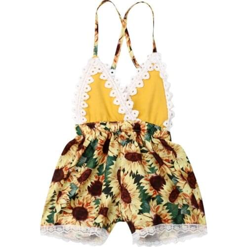 2020 Fashion Baby Girls Halter Romper Jumpsuit Newborn Infant Toddler Girl Sleeveless Rompers Jumpsuits Girls Clothing 0-24M