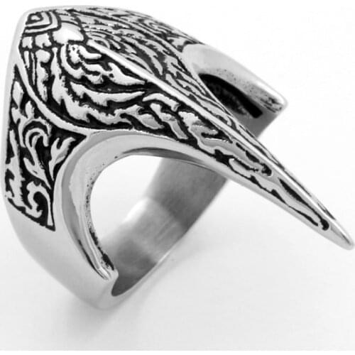 2019 For Men Defense Finger Ring Self-defense Domineering Eagle Mouth Shape Ring Punk Exaggerated Joint Ring