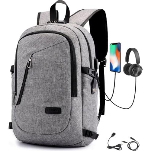 Password Lock Anti Theft Backpack Men 15.6 Inch Laptop Backpack Male Usb Charging Oxford School Bag for Boys Teen 2021