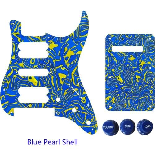 Guitar Pickguard And 11 Screws For Fender Strat Floyd Rose Bridge Cut With HSH Pickups & Back Plate & Control Knob