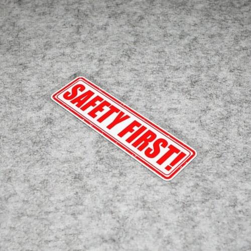 NO.S041 Safety First Car Reflective Stickers Car Trunk Rear windshield Warning Mark Waterproof Helmet Decals