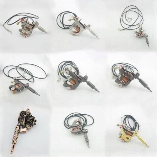 One Unisex Mini Toy Tattoo machine Gun As Pendant Ornament Fashion Cool Gift Crafts Supply