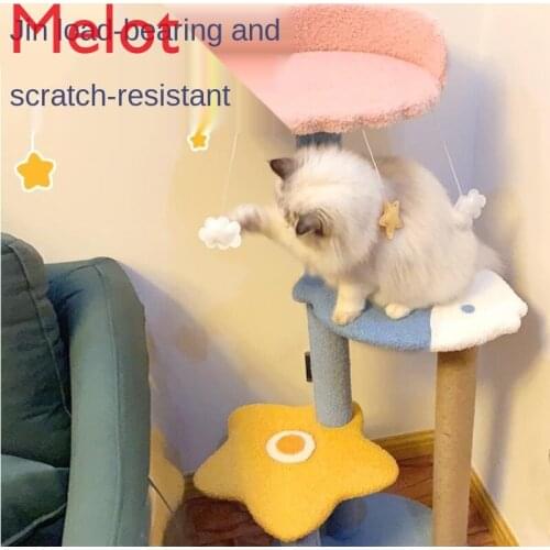 Cat Climbing Frame Cat Nest Cat Rack Cat Tree Villa with Nest Large Cat Tower Climbing Column Cat Climbing Platform Supplies