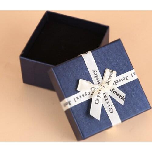 Bow Jewelry Box Necklace Ring Earrings Jewelry Box Simple Jewelry Box Cute Pink White Red Blue Gift Box Jewelry Storage Box