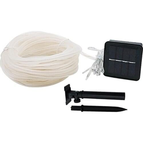 SZYOUMY Top Quality 5M 50 LED 10M 100LED Solar Rope Tube Led String Strip Fairy Light Outdoor Garden Xmas Party Decor Waterproof