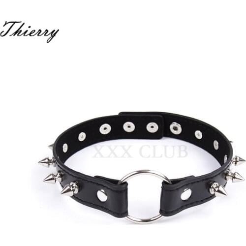 Thierry Adult Game Leather Bondage Collar to Restraint Slave Harness Bondage Adult fetish Product Sex Toys for Women Couples