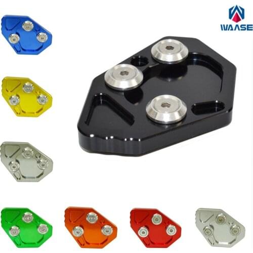 Waase For BMW K1200R K1200S K1200 S R 2005 2006 2007 2008 Kickstand Foot Side Stand Extension Pad Support Plate