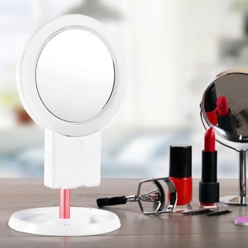 Makeup Mirror Touch Screen Vanity Mirror with LED Brightness Adjustable Portable USB Rechargeable
