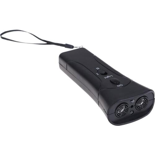 1pc Pet Dog Repeller Anti Barking Stop Bark Training Device LED Ultrasonic 3 In 1