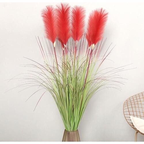 1Pc Artificial Cloth Phragmites Reed Plant Simulation Reed Fake Flower DIY Wedding Ornament Party Layout Table Decoration
