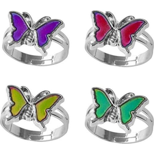 New 1Pc Mood Ring Changing By Temperature Ajustable Rings Child Size Kids Birthday Party Supplies Diy Craft Toys