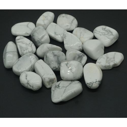 White Howlite Turquoise Tumbled Stone Irregular Polished Natural Rock Quartz Chakra Healing Decor Minerals Collection