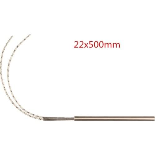 22x500mm /0.87x19.69" Two-wire Cartridge Heater,2700W/3400W/4500W Single Ended Heating Element 10pcs