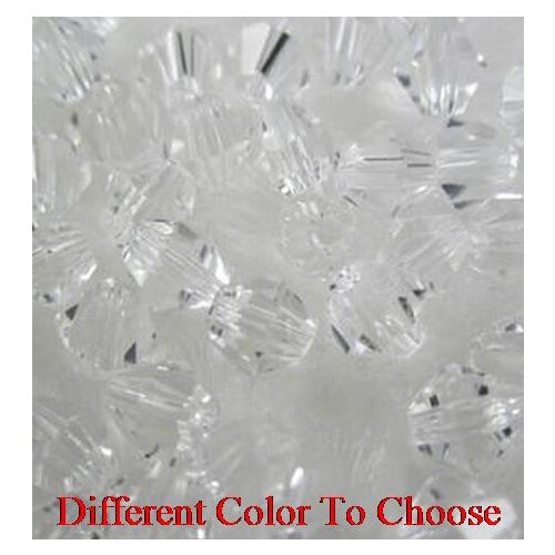 4mm 6mm 3mm 1000Pcs/lot strand Bicone Faceted Glass Cuts Looses Beads Colored Mixed size white hry45al spacer