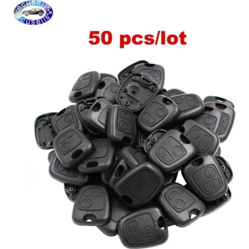 50 Pcs/Lot New Replacement for Peugeot 206/307/207 for Citroen C2 Half Remote Key Case Shell Smart Key Housing Cover No Blade