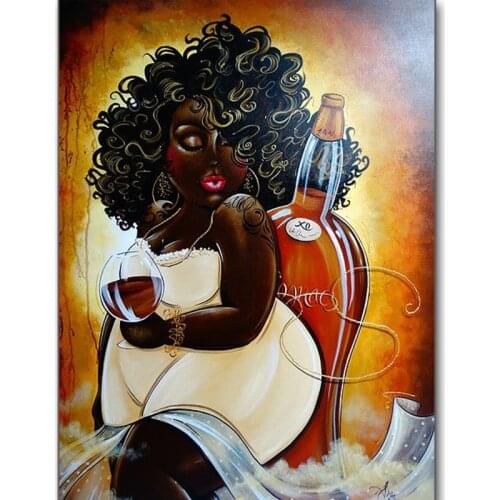 5D DIY diamond painting "fat woman" 3D diamond embroidery sexy black woman cross stitch mosaic home decoration gift