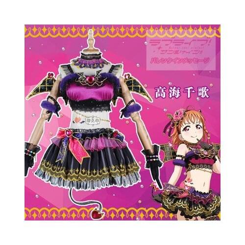 Anime Lovelive!Sunshine!! Aqours Takami Chika Little Devil cos Halloween Christmas Cosplay Costumes