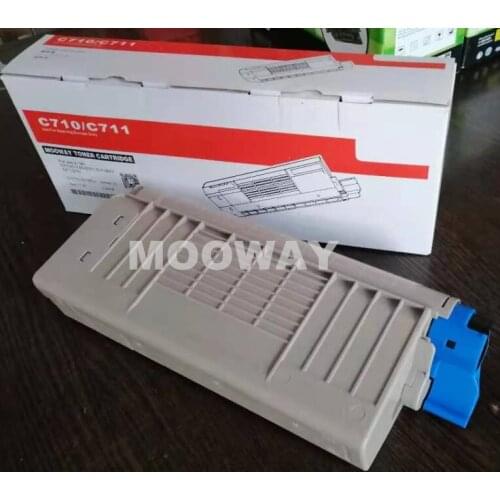 Free shipping Easy Refill compatible white powder toner cartridge for OKI C711wt C710 C711 With chip and White powder 6K
