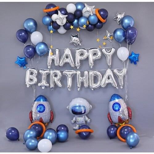 Nordic Style Kings Birthday Suit Childrens Party Decoration Balloon Boys Baby One Year Old Supplies 039