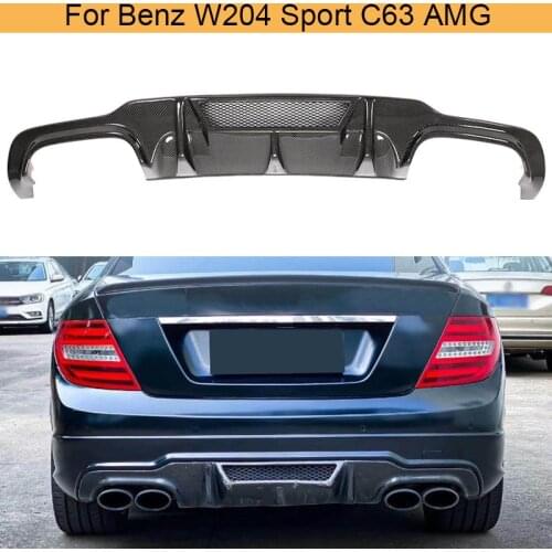 Carbon Fiber Rear Bumper Diffuser Lip for Mercedes Benz W204 C63 AMG C300 Sport Sedan 2011-2014 Rear Bumper Diffuser Lip Spoiler
