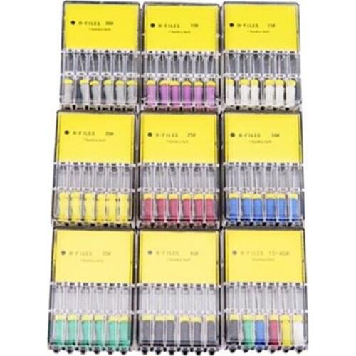 Stainless Steel H Files Dental Root Canal Endo Files Endodontic Instrument Hand Use H Files 21mm Dentist Tool 10 Boxes