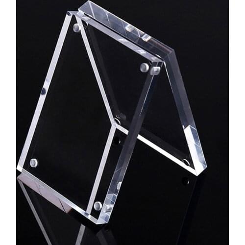 1Pc Photo Frame Acrylic Non-Toxic Dual-Faced Transparent Crystal Photo Poster Table Display Frame Price Tag Bedroom Home Decor