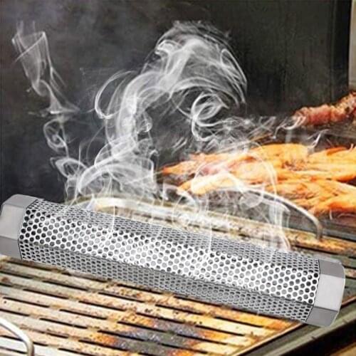 Hexagonal Hot Cold Smoke Tube BBQ Pellet Charcoal Grills Perforated Mesh Smoker for Charcoal Perforated Mesh Generator
