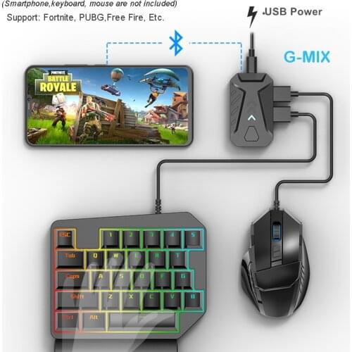 G-Mix Keyboard Mouse Converter PUBG Mobile Controller Gaming Converter Adapter for IOS / Android smartphone