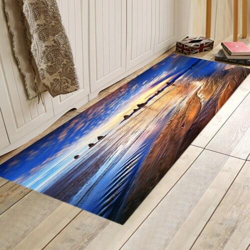 Kitchen Mat Indoor Carpet Scenic Printed Area Rug for Living Room Absorbent Bathroom Mat Carpets Room Non slip Bedroom Carpet