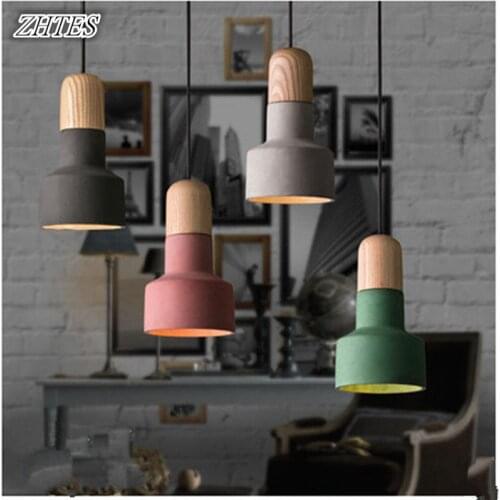 Creative Simple Small Cement Pendant Light Retro Restaurant Cafe Bar Industrial Designer Lighting