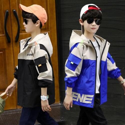 High Quality Fashion Childrens Boys Jacket Kids Coat Hoodies Windbreakers Boys Sports Jackets For Spring Autumn