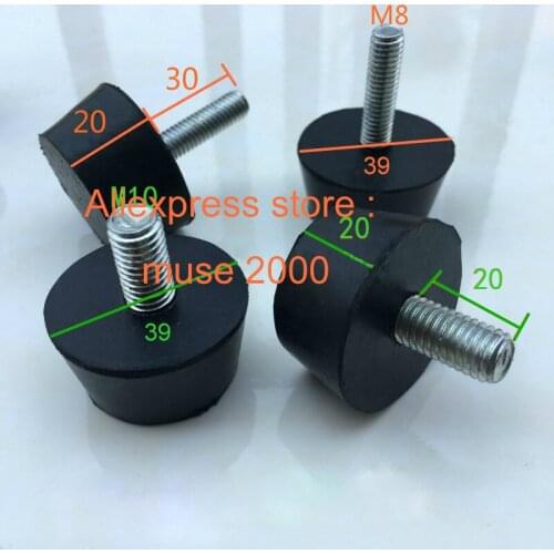 M8 M10X15 20mm Bottom dia 39x20 rubber screw on feet pad rubber damper buffer cone feet pad machine floor shock noise proof