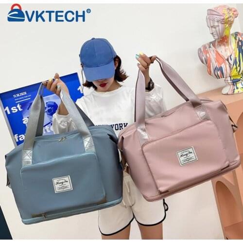 Fashionable Women Shoulder Bags Waterproof Oxford Cloth Handbag Foldable Large Capacity Training Travel Gym Bag